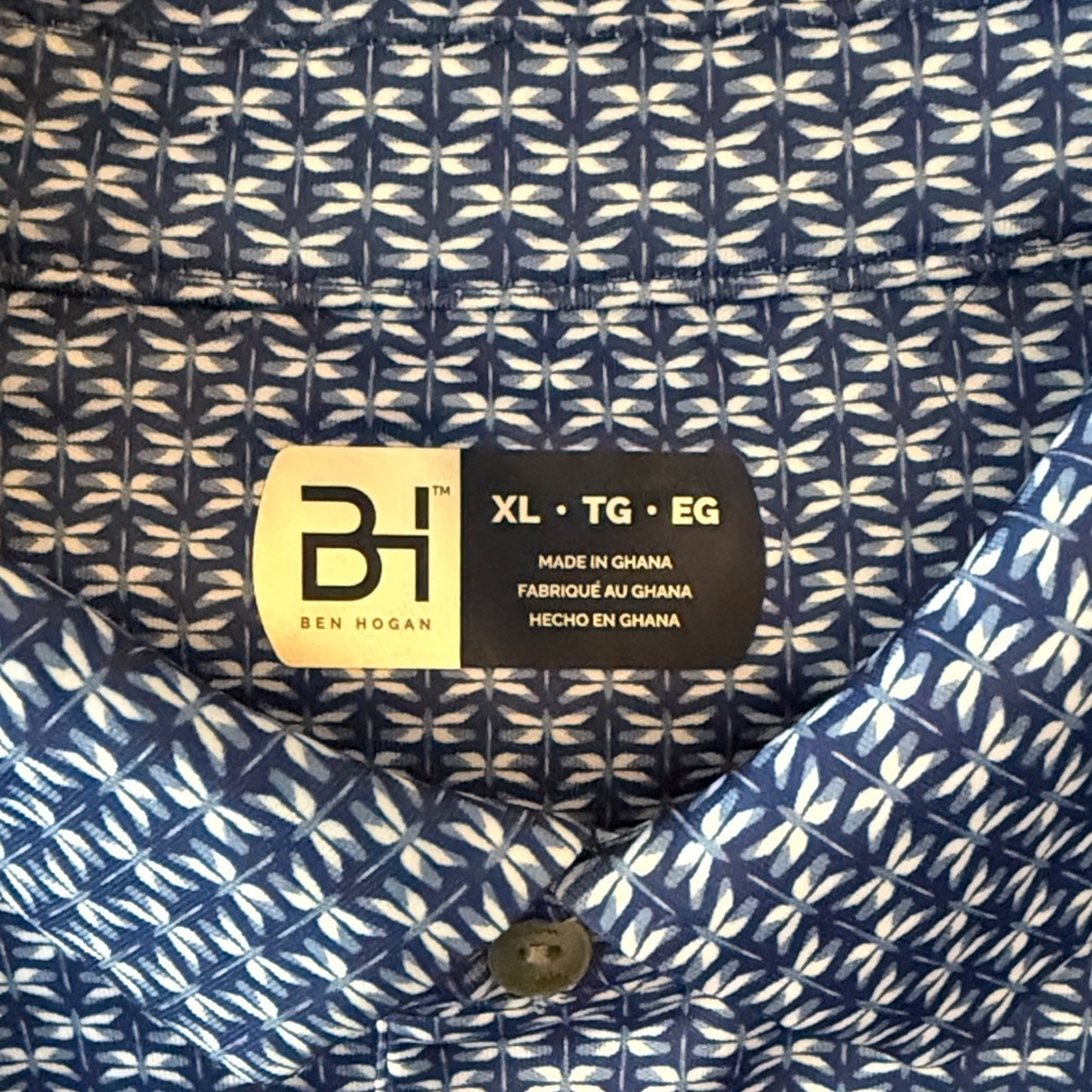 Hogan Navy Patterned Casual Button-Down Shirt - image 2